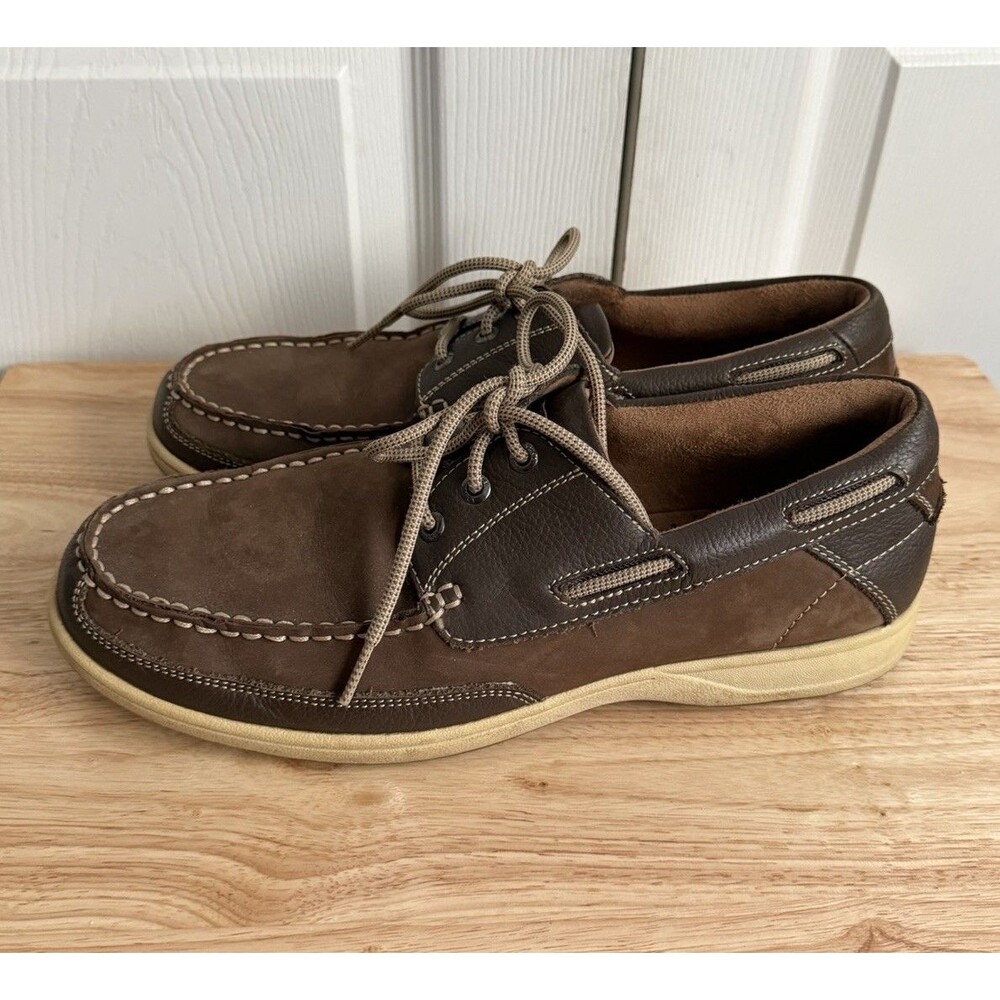 Men's Florsheim Lakeside Oxford Lace Up Brown Nubuck Leather Size 10.5